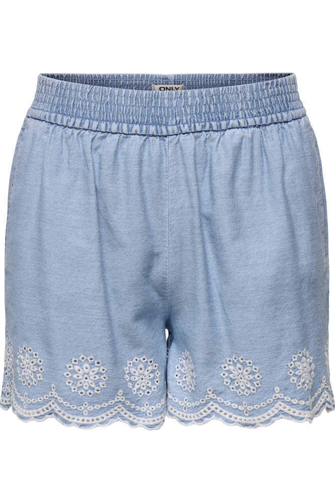 ONLMOON PULL-UP SCALLOP DNM SHORTS 15348190 Light Blue Denim